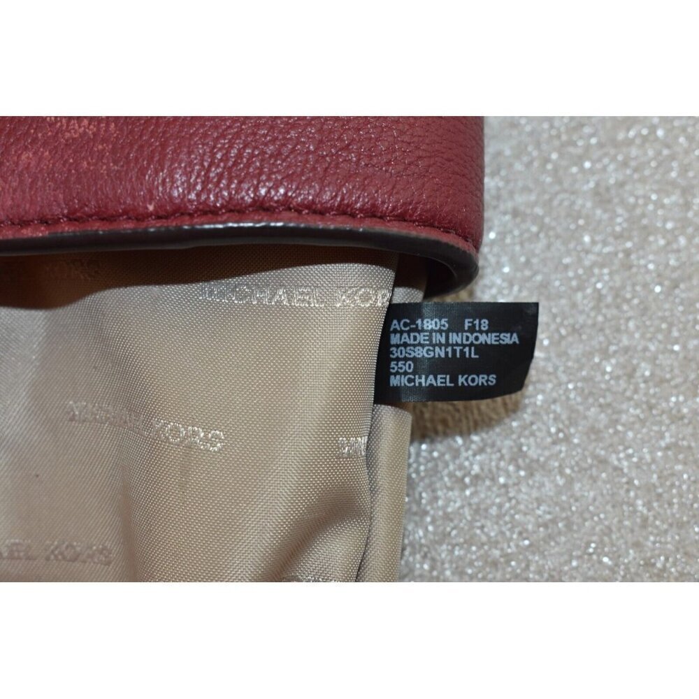 Michael Kors Womens Whitney Red Purse Leather Tote Shoulder Bag - Picture 12 of 16